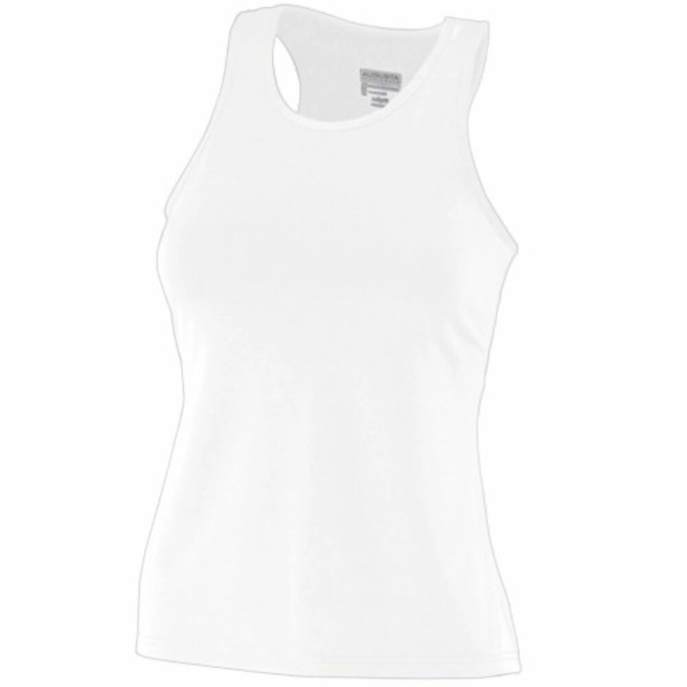 ASI Girls Poly/spandex Solid Racerback Tank - 1203 - White